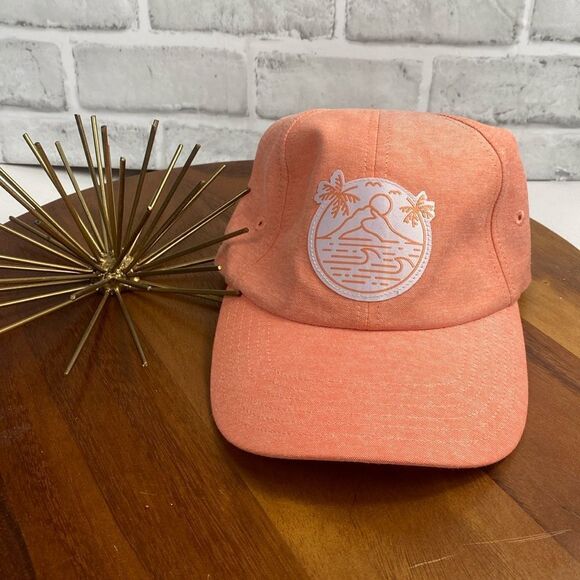 Alpine Design Accessories - Alpine Mountain Ocean Chambray Coral Hat OSFA NWT  120